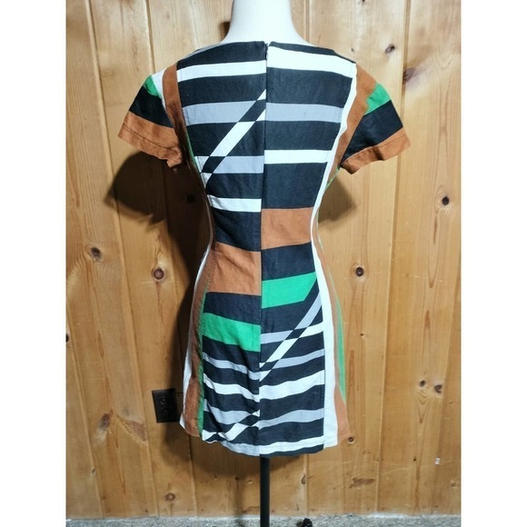 Derek Lam Size 4 mini dress Color Block Art Deco - Picture 5 of 9
